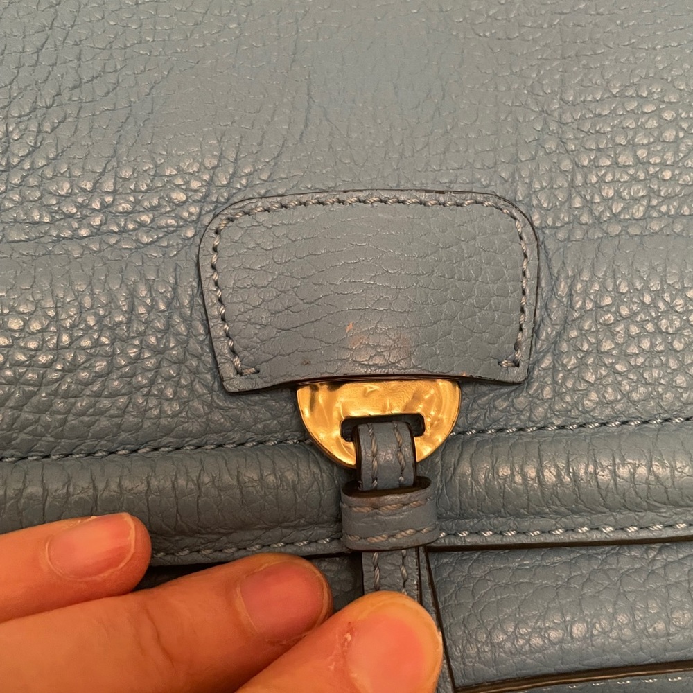 Annabel Ingall Sky Blue Crossbody Bag with Gold Accents - Picture 16 of 16